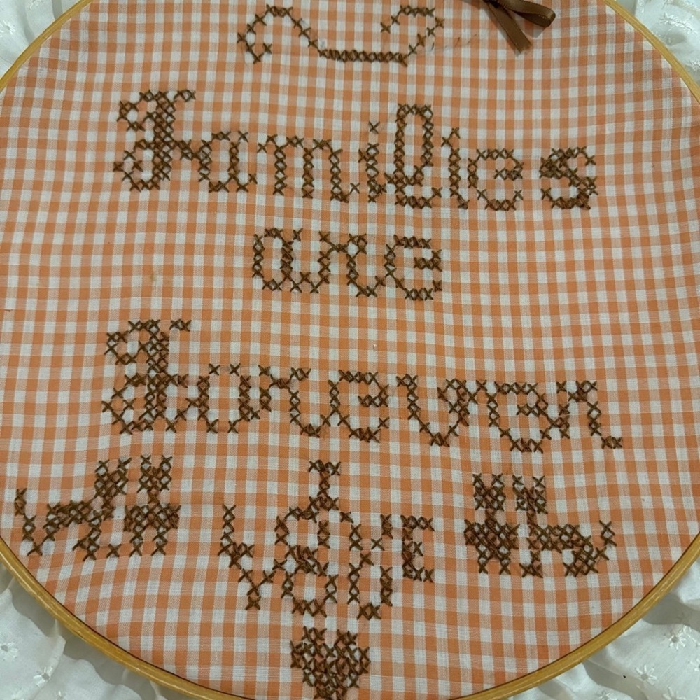Gingham Embroidery Hoop Decor - Picture 3 of 9
